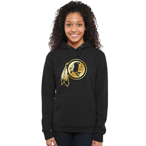 Women's Washington Redskins Black Gold Collection Pullover Hoodie