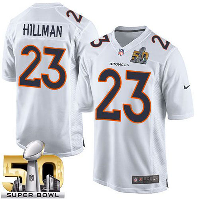 Ronnie Hillman #23 Denver Broncos White Super Bowl 50 Game Event Jersey