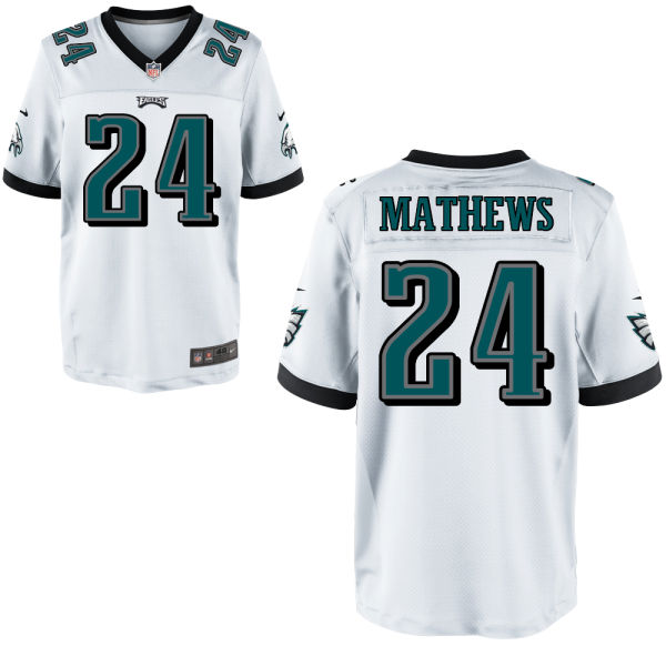 Mens Philadelphia Eagles #24 Ryan Mathews Nike White Elite Jersey