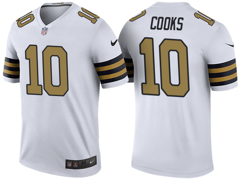 New Orleans Saints #10 Brandin Cooks White Color Rush Legend Jersey