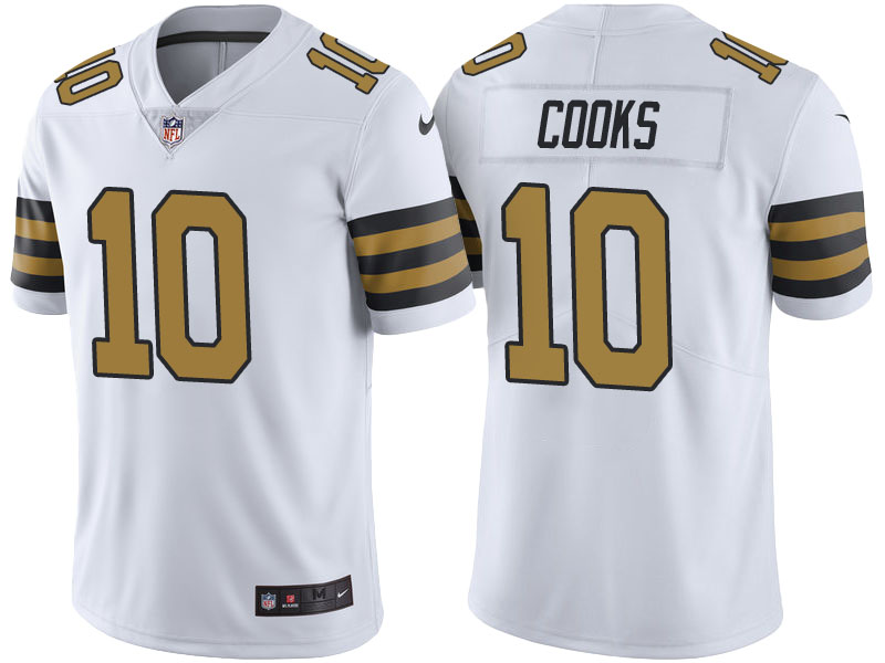 New Orleans Saints #10 Brandin Cooks White Color Rush Limited Jersey - Light Up Thursday Night