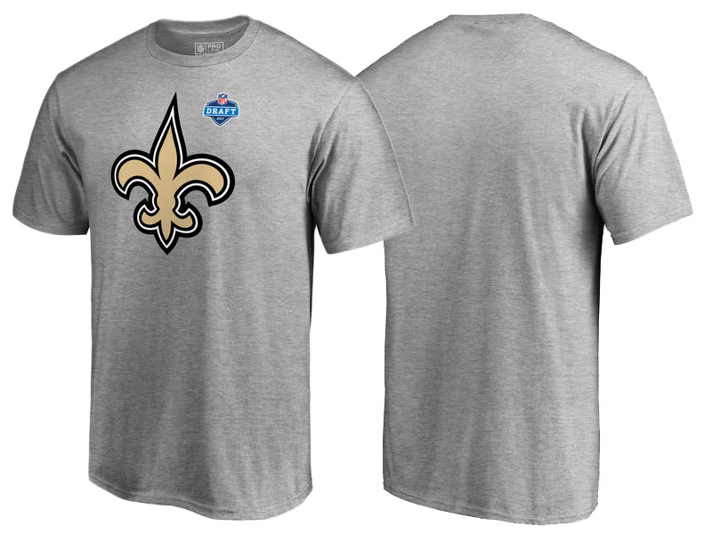 New Orleans Saints Heather Gray 2017 NFL Draft Athletic Heather T-Shirt