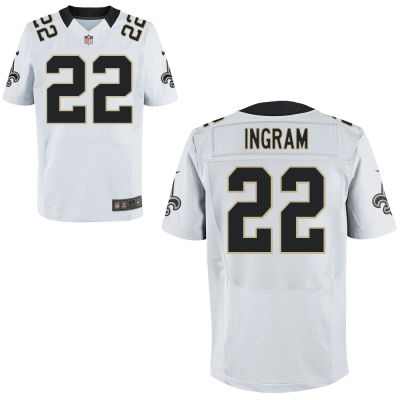 Men's New Orleans Saints #22 Mark Ingram White Elite Jersey