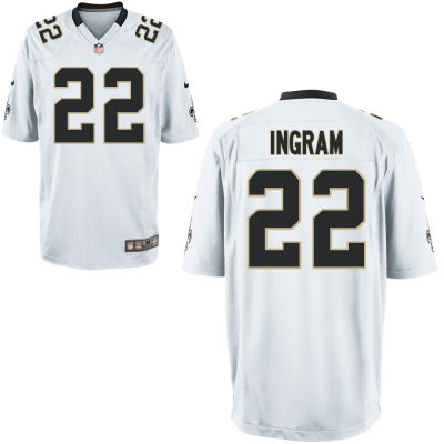 Men's New Orleans Saints #22 Mark Ingram White Game Jersey