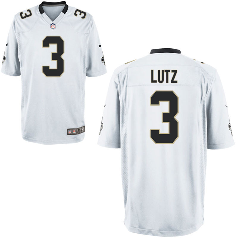 New Orleans Saints #3 Wil Lutz White Game Jersey