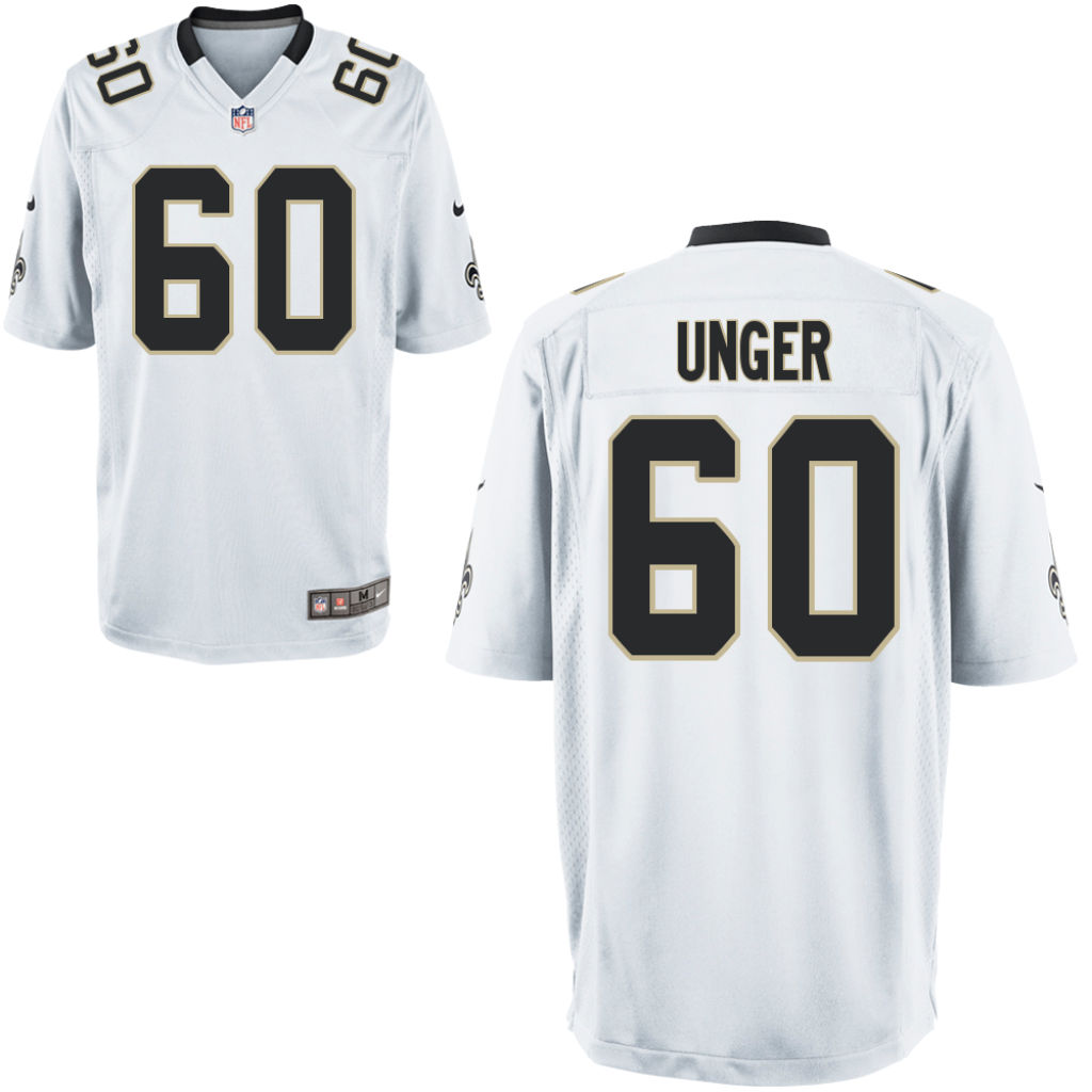 New Orleans Saints #60 Max Unger White Game Jersey