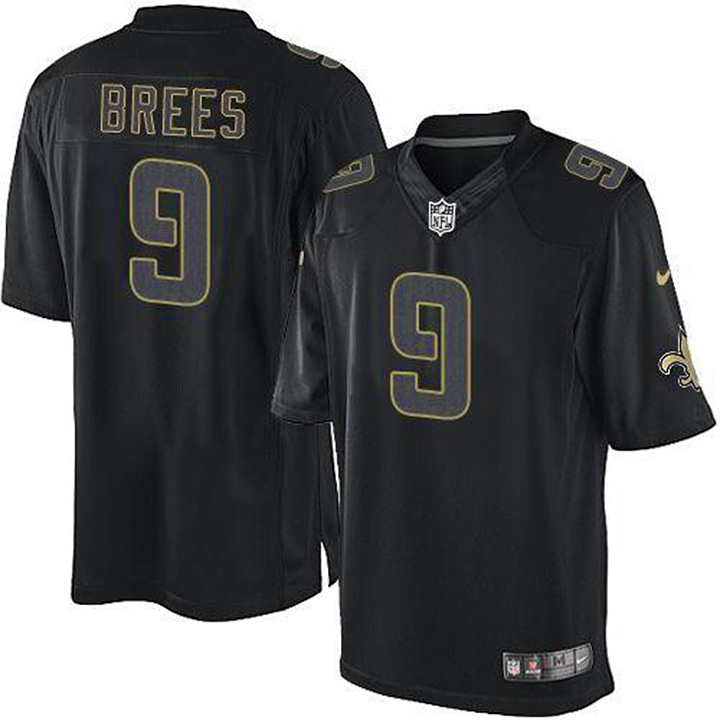 NFL New Orleans Saints #9 Drew Brees Impact Limited Black Jersey