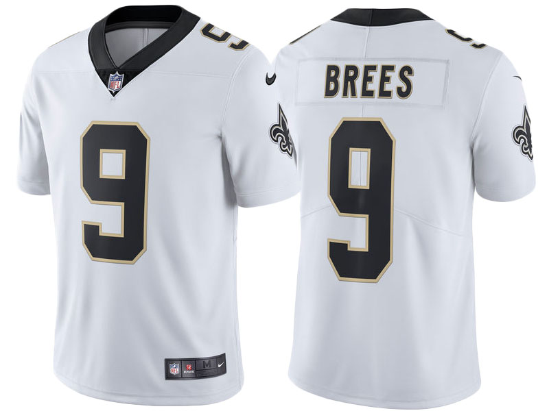 2017 New Orleans Saints #9 Drew Brees White Vapor Untouchable Limited Jersey