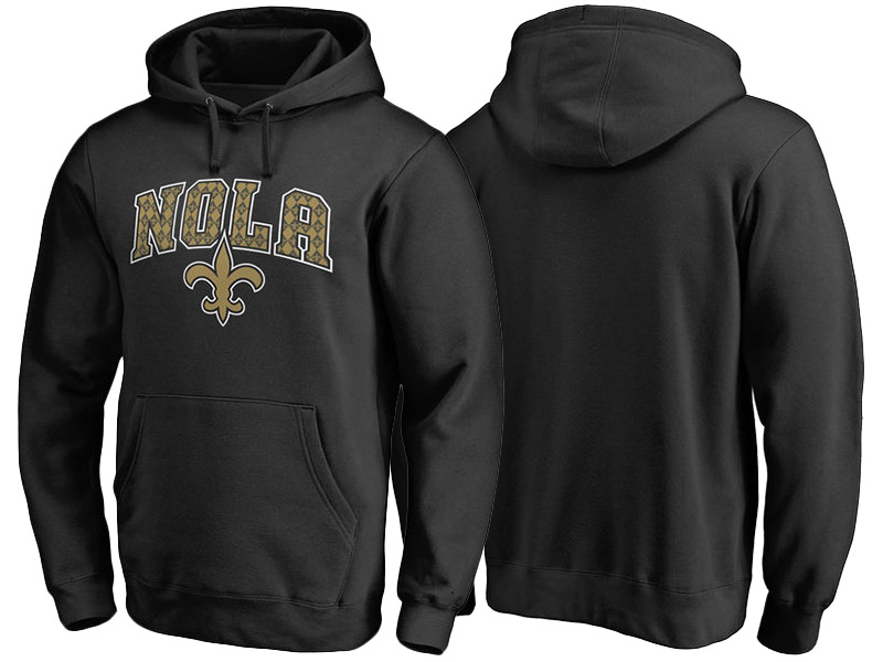 New Orleans Saints Black Pro Line Hometown Outdoors Pullover Hoodie