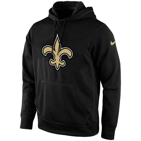 New Orleans Saints Black KO Logo Essential Hoodie