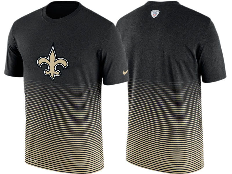 New Orleans Saints Black New Day Enhanced Performance T-Shirt