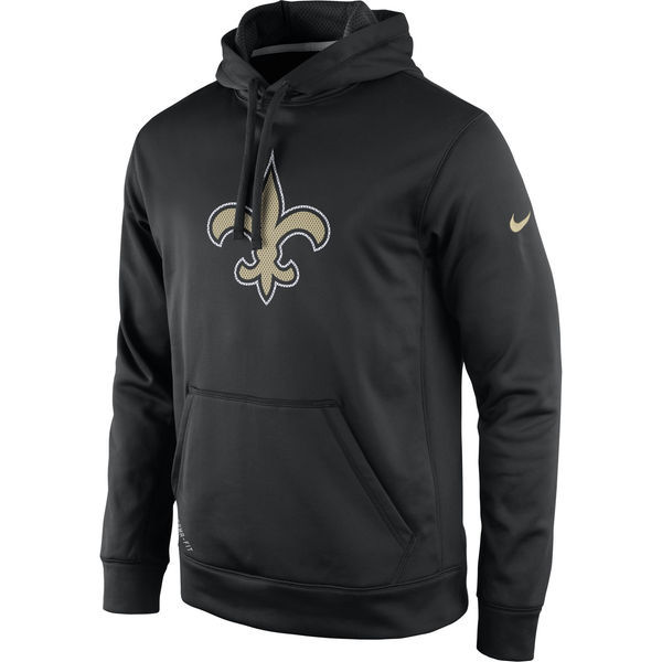 New Orleans Saints Black Practice Performance Pullover Hoodie