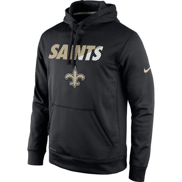 New Orleans Saints Black Kick Off Staff Performance Pullover Hoodie