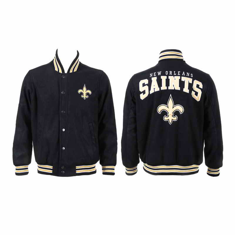 New Orleans Saints JH Design Black Domestic Team Color Jacket