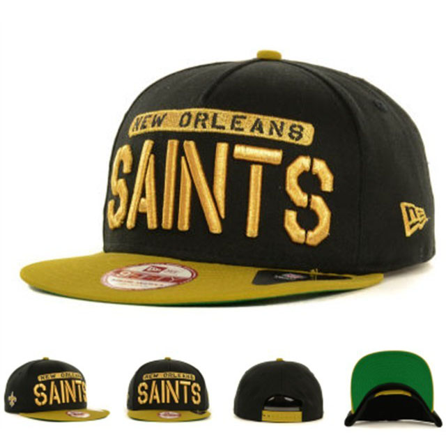 New Orleans Saints New Era Black On Field Adjustable Hat