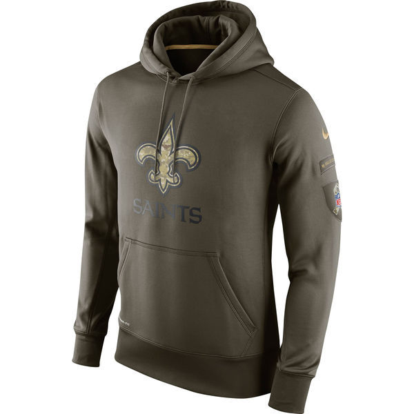 New Orleans Saints Salute To Service Olive KO Pullover Hoodie