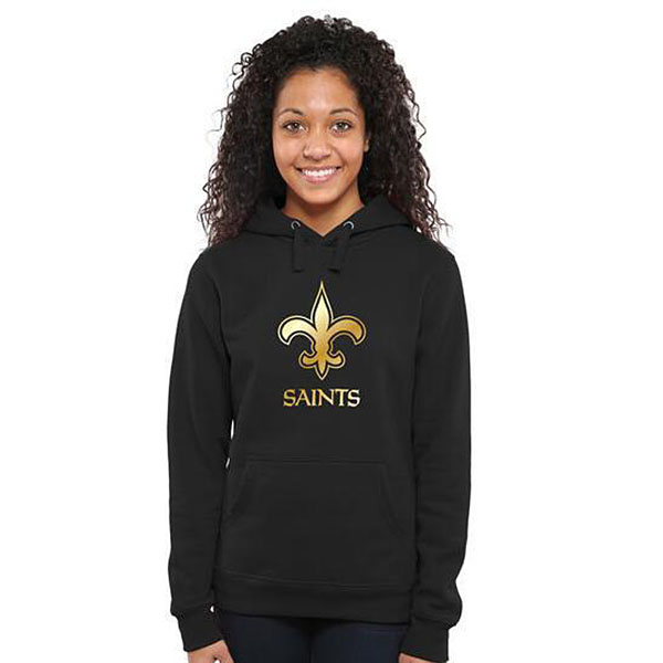 Women's New Orleans Saints Black Gold Collection Pullover Hoodie