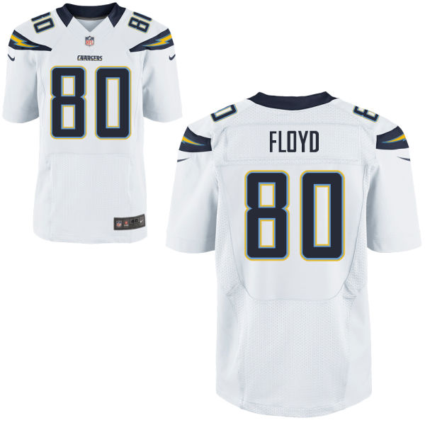 San Diego Chargers #80 Malcom Floyd White Retired Player Elite Jersey