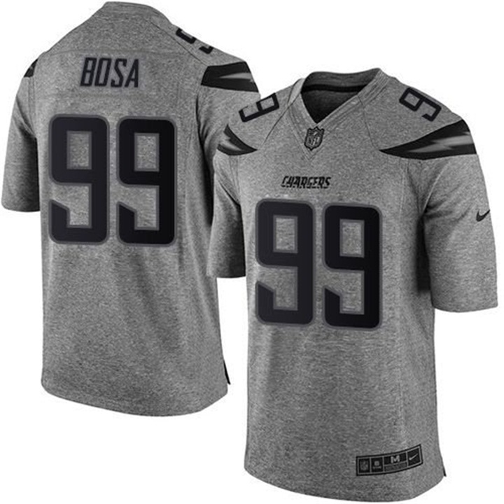 San Diego Chargers #99 Joey Bosa Gray Gridiron Limited Jersey