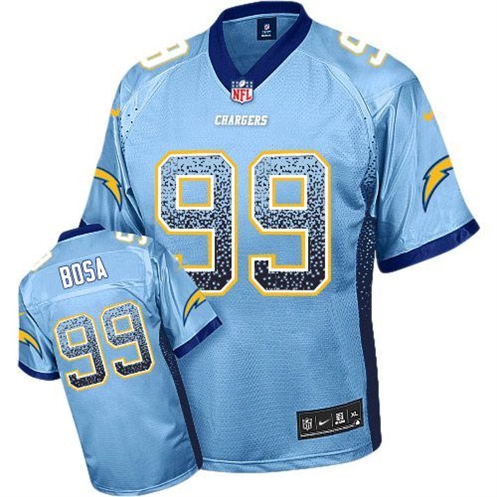 San Diego Chargers #99 Joey Bosa Light Blue Drift Fashion Jersey