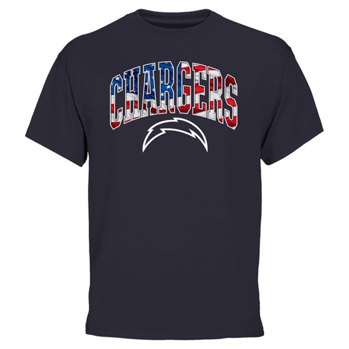 San Diego Chargers Pro Line Navy Banner Wave T-shirt