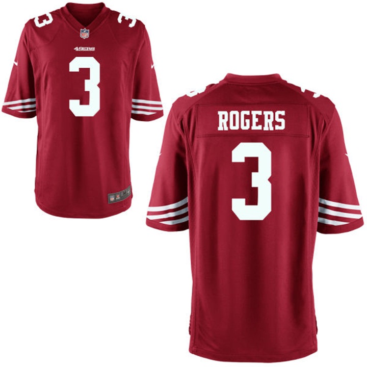 San Francisco 49ers #3 Eric Rogers Scarlet Home Game Jersey