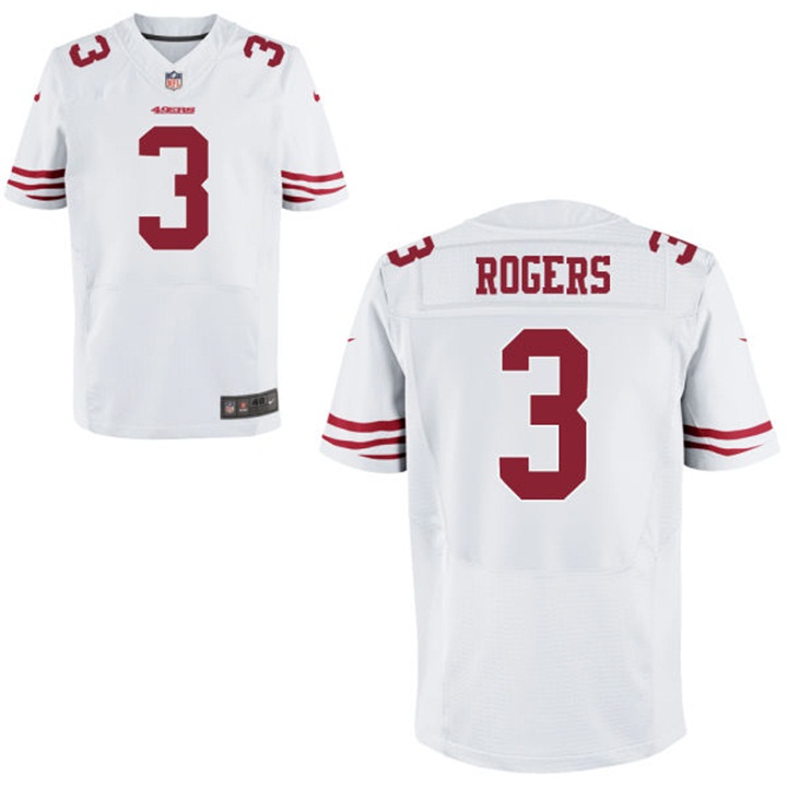 San Francisco 49ers #3 Eric Rogers White Elite Jersey