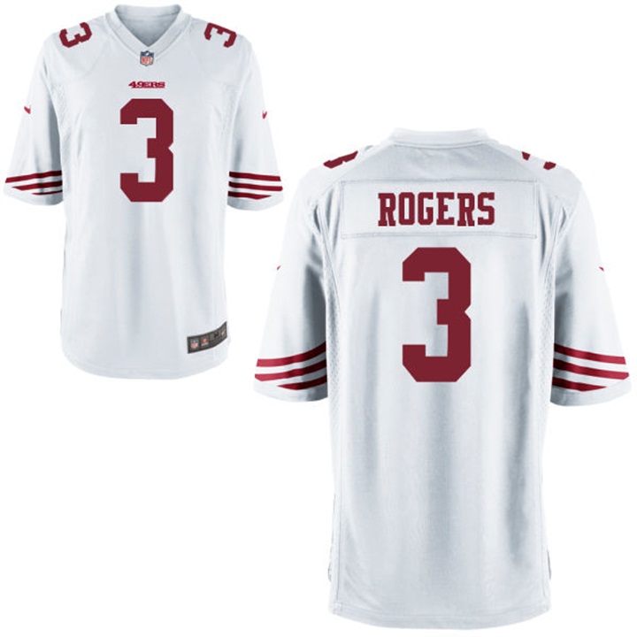 San Francisco 49ers #3 Eric Rogers White Game Jersey