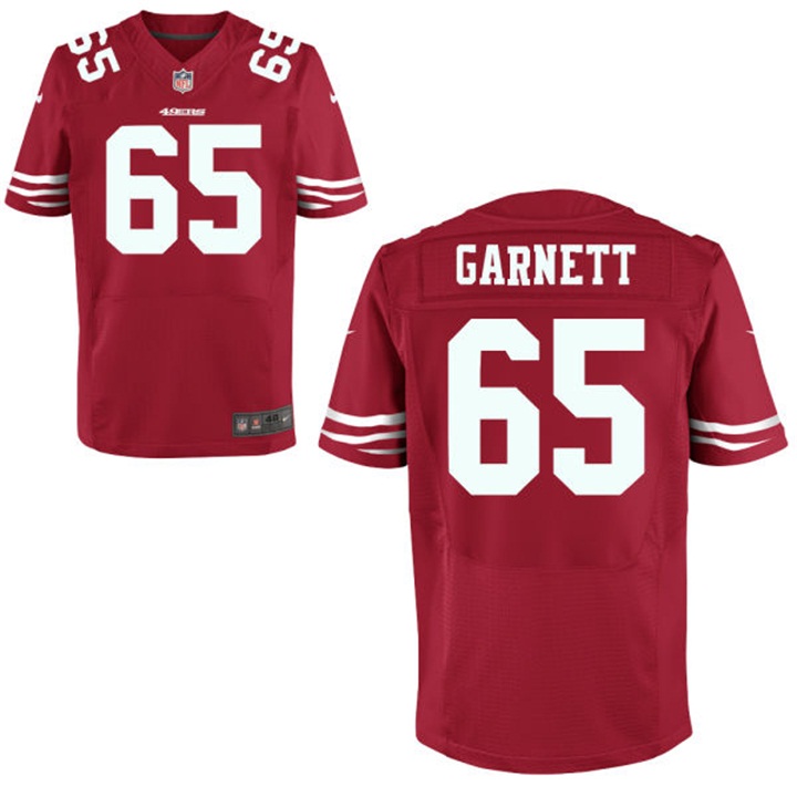 San Francisco 49ers #65 Joshua Garnett Red Elite Jersey