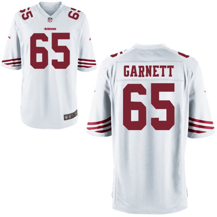 San Francisco 49ers #65 Joshua Garnett White Game Jersey