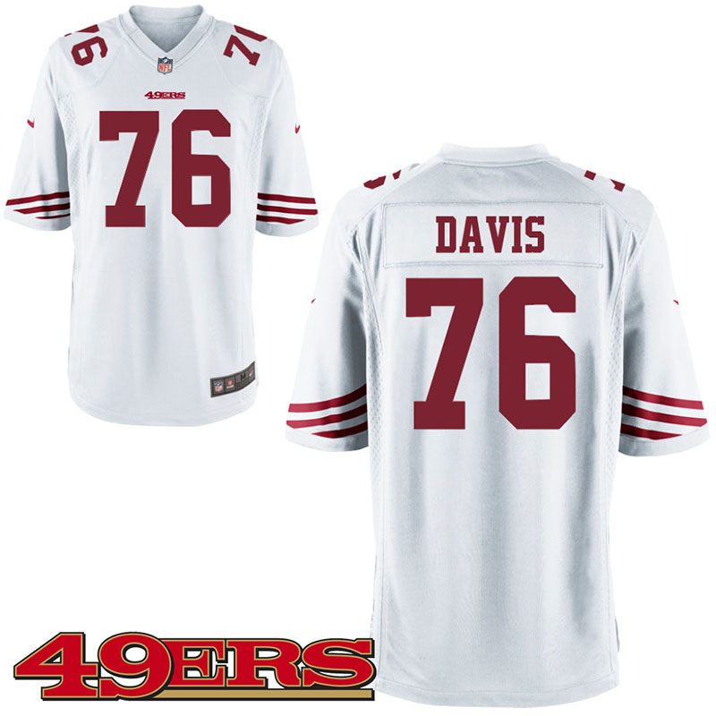 San Francisco 49ers #76 Anthony Davis White Game Jersey