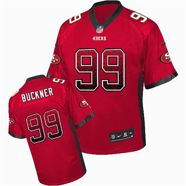 San Francisco 49ers #99 Deforest Buckner Red Drift Fashion Jersey