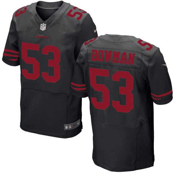 NFL San Francisco 49ers #53 NaVorro Bowman Elite Black Jersey