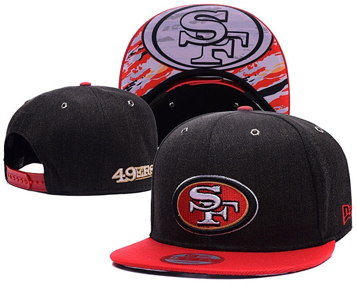 San Francisco 49ers Black/Red New Era Adjustable Hat