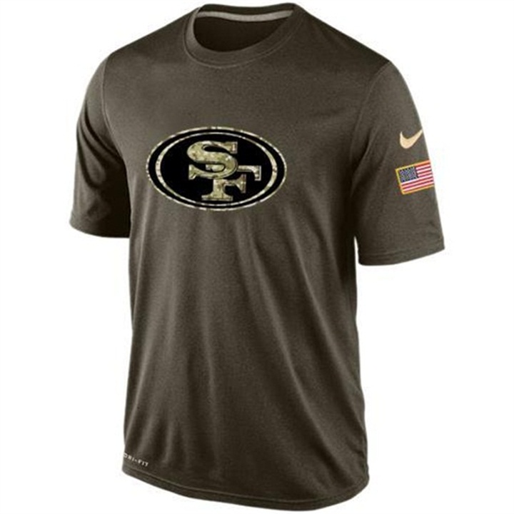 San Francisco 49ers Green Camo Salute To Service Team T-Shirt