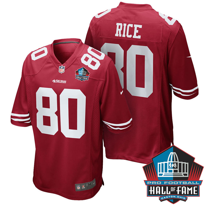 San Francisco 49ers #80 Jerry Rice Scarlet Retired Player Game Jersey