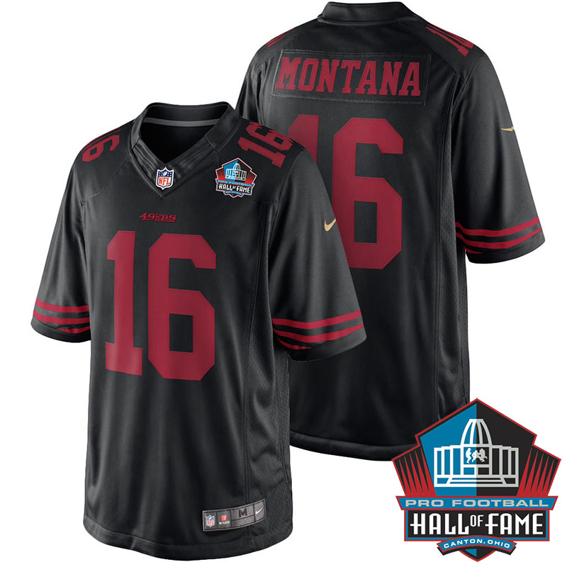 San Francisco 49ers #16 Joe Montana Black Retired Player Limited Jersey