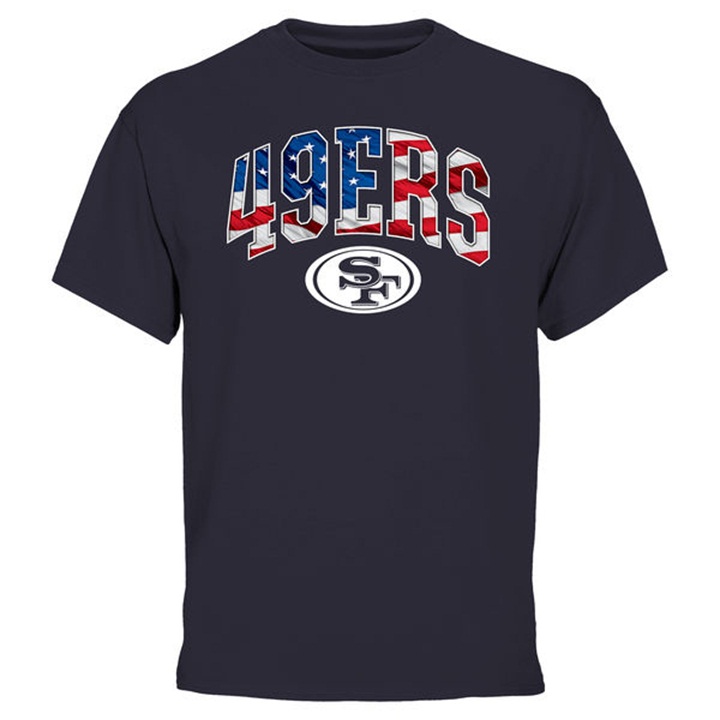 San Francisco 49ers Pro Line Navy Banner Wave T-shirt