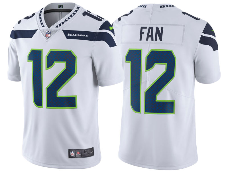 2017 Seattle Seahawks #12 12 Fan White Vapor Untouchable Limited Jersey