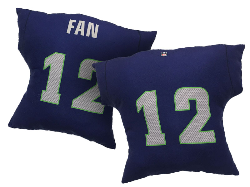 Seattle Seahawks #12 12th Fan College Navy 2016 Chrismas Day Name & Number Pillow