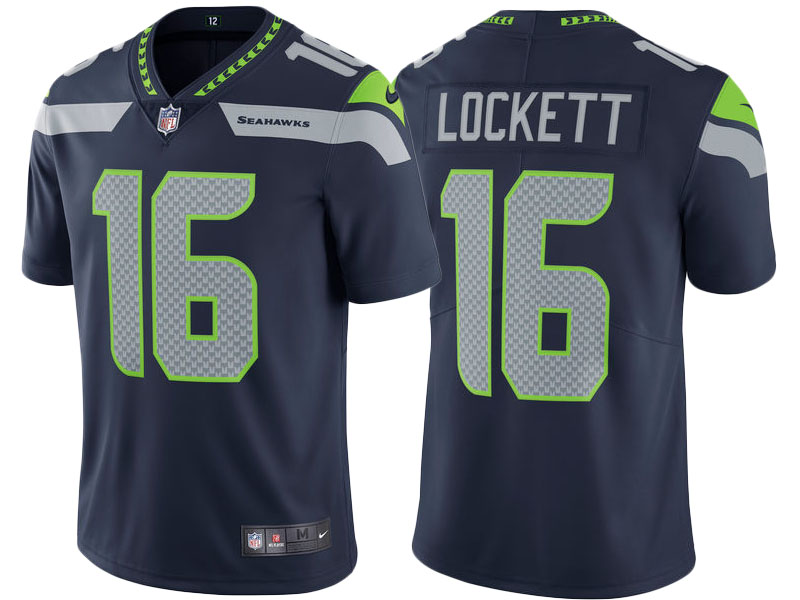 2017 Seattle Seahawks #16 Tyler Lockett College Navy Vapor Untouchable Limited Jersey