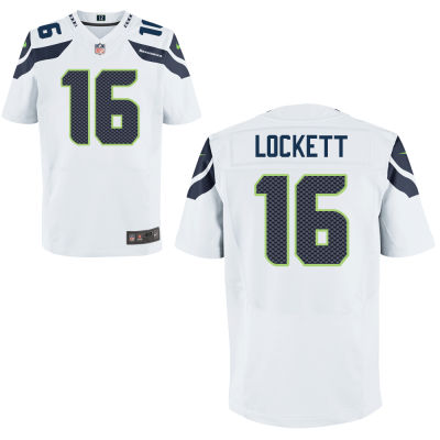 Seattle Seahawks #16 Tyler Lockett White Elite Jersey