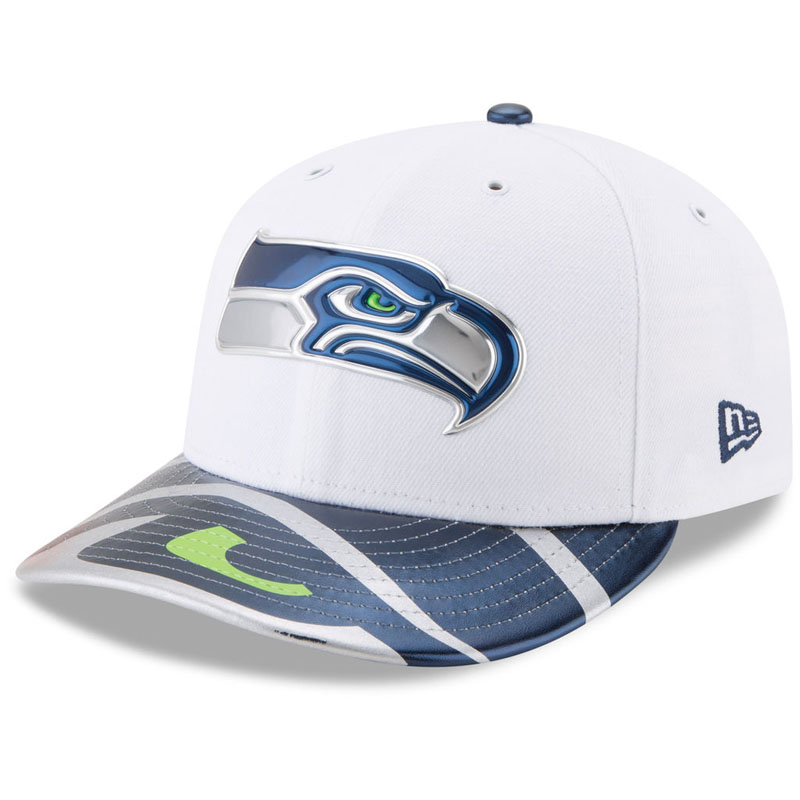 Seattle Seahawks White 2017 NFL Draft Official On Stage Low Profile 59FIFTY Fitted Hat