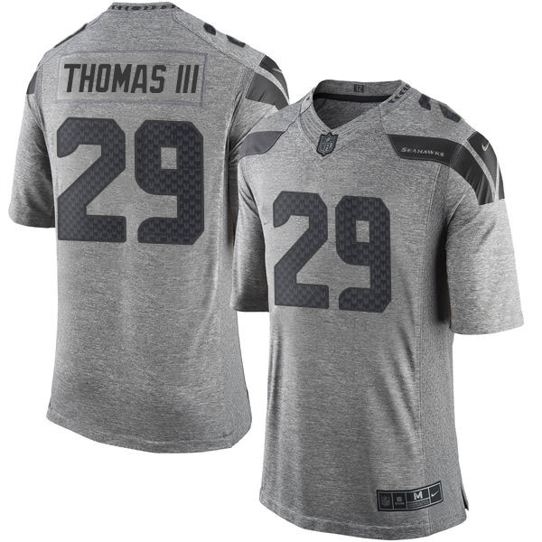 Seattle Seahawks #29 Earl Thomas III Gridiron Gray Limited Jersey