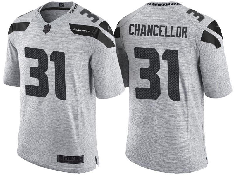 Seattle Seahawks #31 Kam Chancellor 2016 Gridiron Gray II Limited Jersey