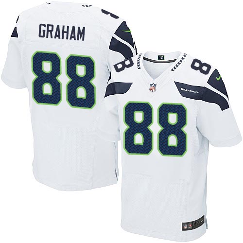 NFL Seattle Seahawks #88 Jimmy Graham Elite White Jersey