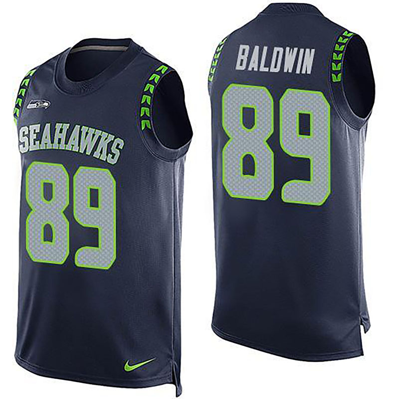 Seahawks #89 Doug Baldwin Steel Blue Team Color Men NFL Limited Tank Top