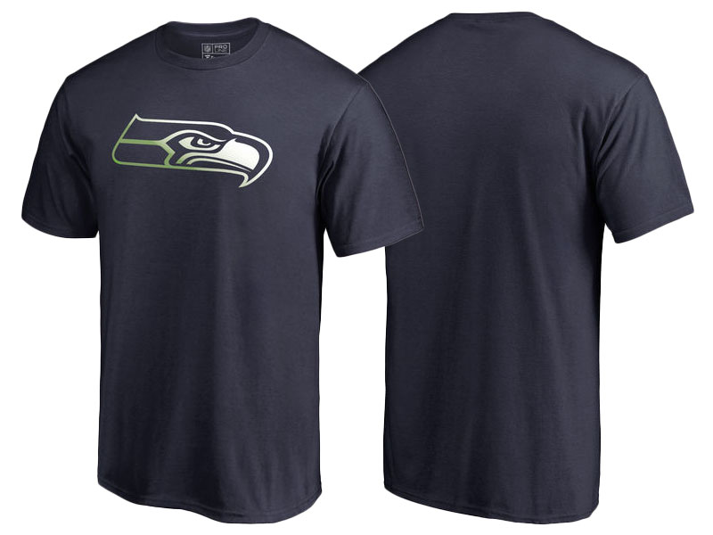 Seattle Seahawks College Navy Gradient Logo T-Shirt