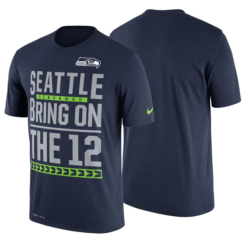 Seattle Seahawks College Navy Legend Local Fans Performance T-Shirt