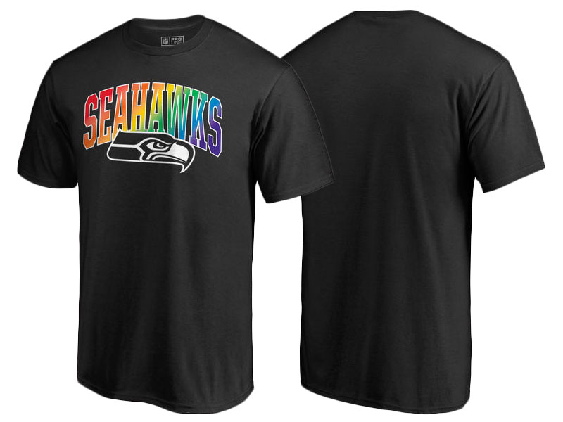 Seattle Seahawks Black Pro Line by Fanatics Branded Pride T-Shirt